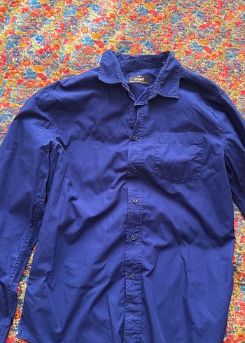 Mavi Jeans Lacivert Uzun Kollu Klasik Gomlek