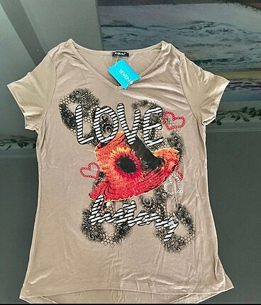 l Beden Desenli Tşört