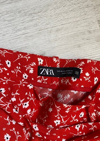 xs Beden kırmızı Renk Zara Şort Etek