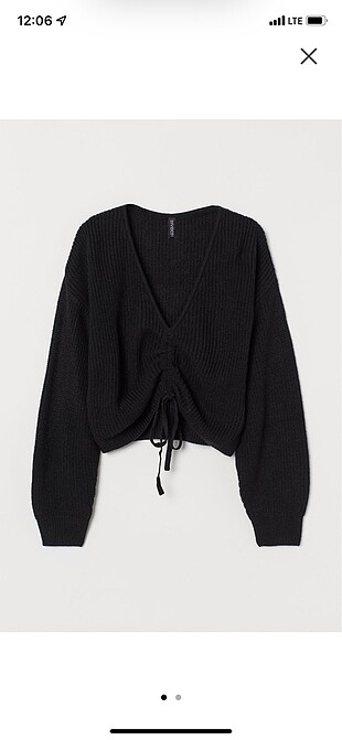 H&M büzgülü triko kazak