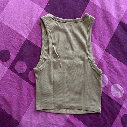 s Beden camel Renk Zara Fitilli Crop Top