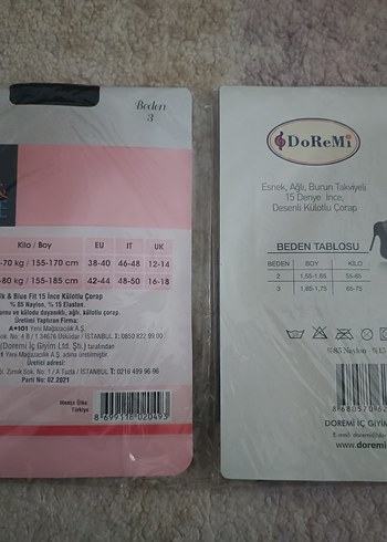 Sıfır Doremi SılkBlue Markalı İnce Kilotlu Çorap - Görsel 2