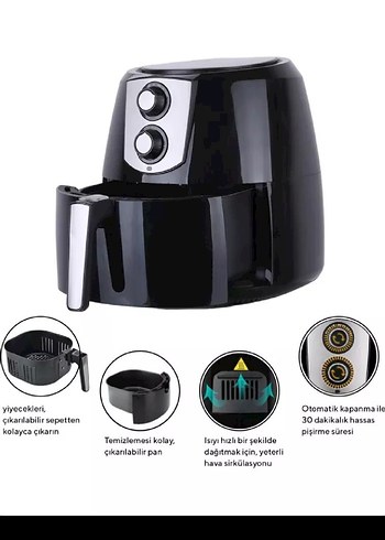 Sıfır Ayarında Kumtel 8.5 Litre Airfryer Ve Fastfryer - Görsel 4