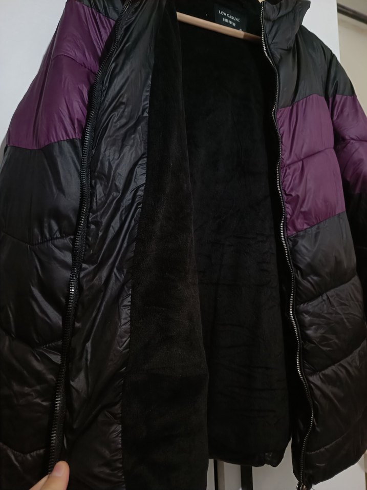 LCW Siyah İçi Polarlı Mont Ceket - Görsel 3