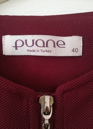 40 Beden Puane Bordo Renk Şık Ceket