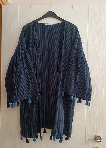 Penti Lacivert Ceket Kimino Plaj Kıyafeti 