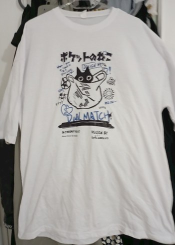 Diğer Siyah Baskılı Sokak Tarzı Tshirt
