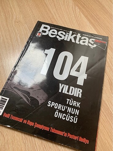 Beden Beşiktaş Türkiye Kupası Şampiyonluk Dergisi
