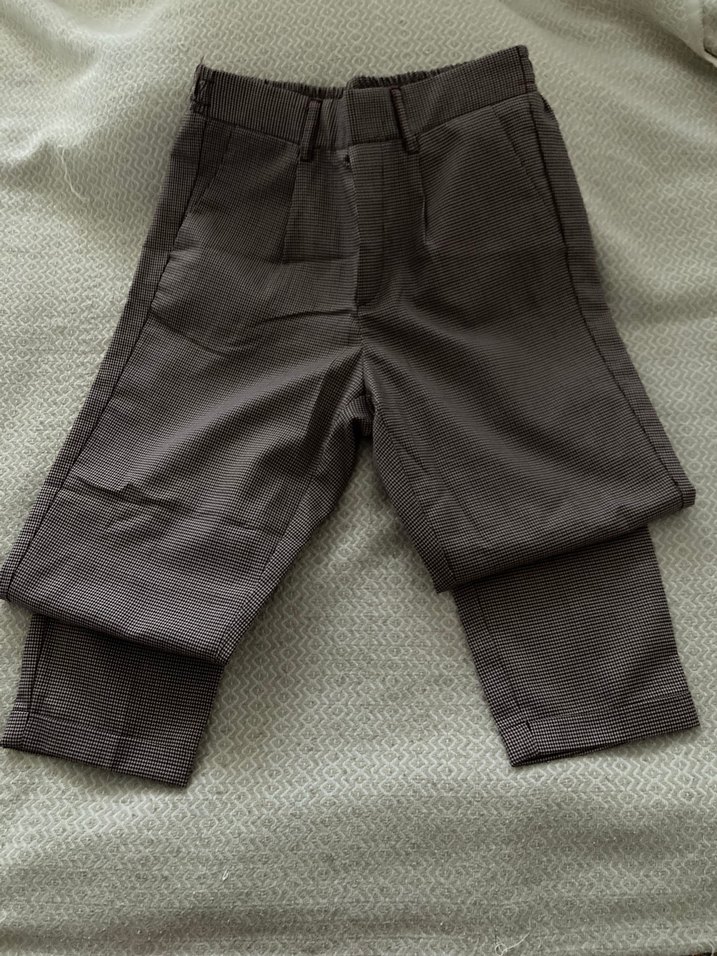 Bordo Desenli Kumaş Pantolon,Regular Fit - Görsel 2