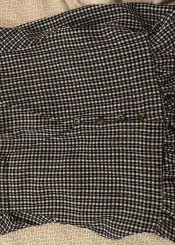 Düğmeli Kareli Kahverengi elbise - Görsel 3