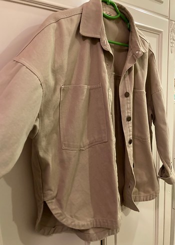 Düğmeli Bej Kot Kadın Ceket - Görsel 3