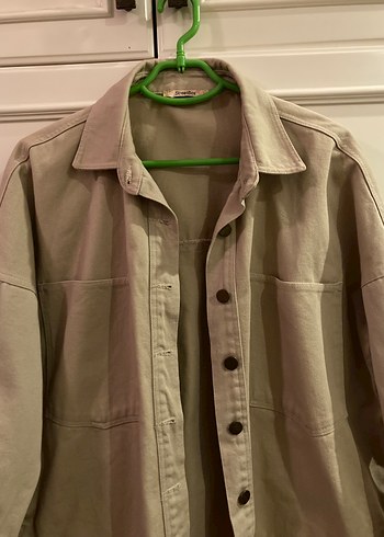 Düğmeli Bej Kot Kadın Ceket - Görsel 2