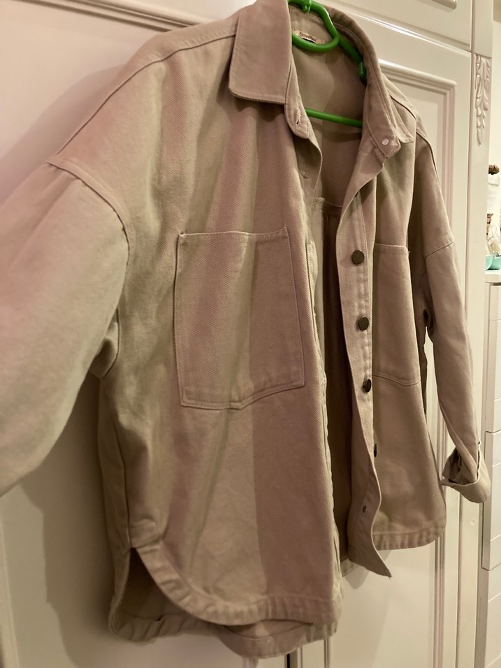 Düğmeli Bej Kot Kadın Ceket - Görsel 3