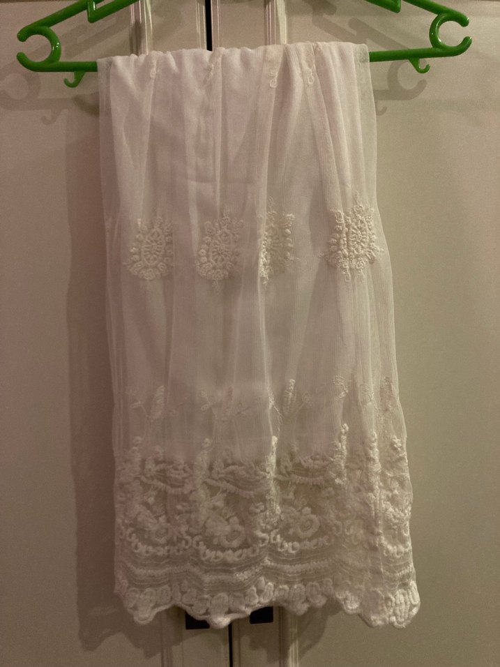 İşlemeli Beyaz Bohem Etek - Görsel 2