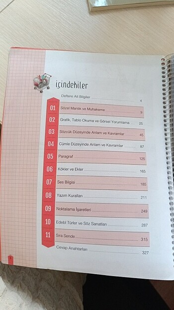  5. Sınıf Türkçe okula yardımcı alıştıran defter