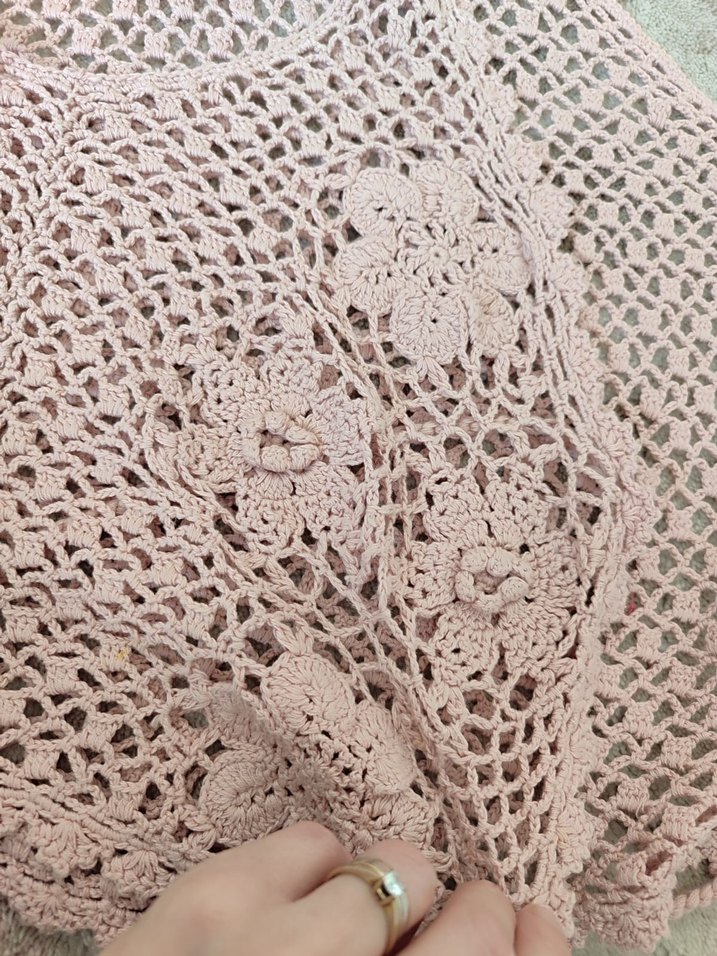 Pembe Örgü yelek - Görsel 4