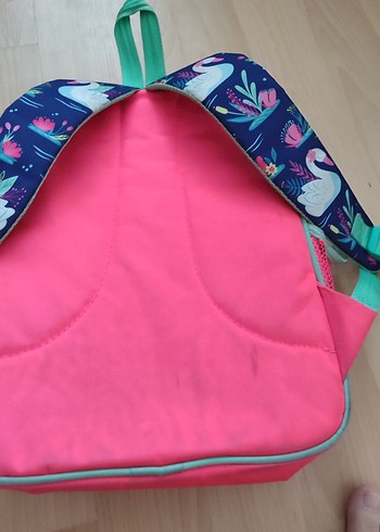 Renkli Kuğu Desenli Pembe Çocuk Sırt Çantası