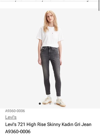 Levis 721 Yuksek Bel Skinny Jean