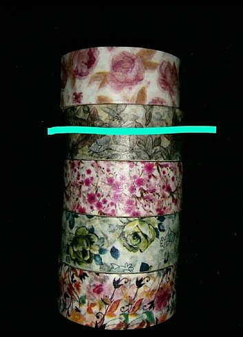 Çiçek desenli washi tape
