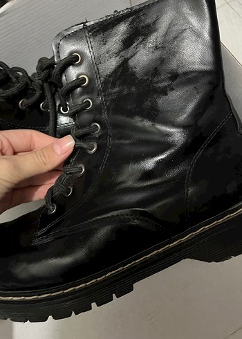 39 Beden siyah Renk Siyah Bağcıklı Kadın Bot