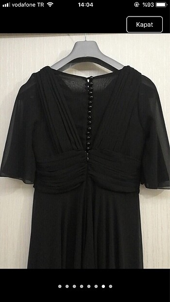 Trendyol & Milla Kısa kollu uzun siyah şifon abiye elbise
