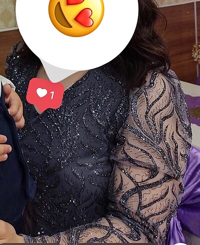 40 Beden gri Renk Tül kollu simli prenses abiye
