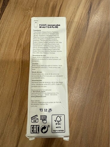 Diğer pH formula post recovery plus krem