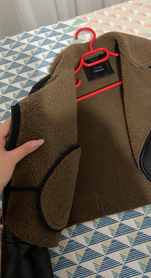 Kahverengi Deri Kadın Ceket - Görsel 3