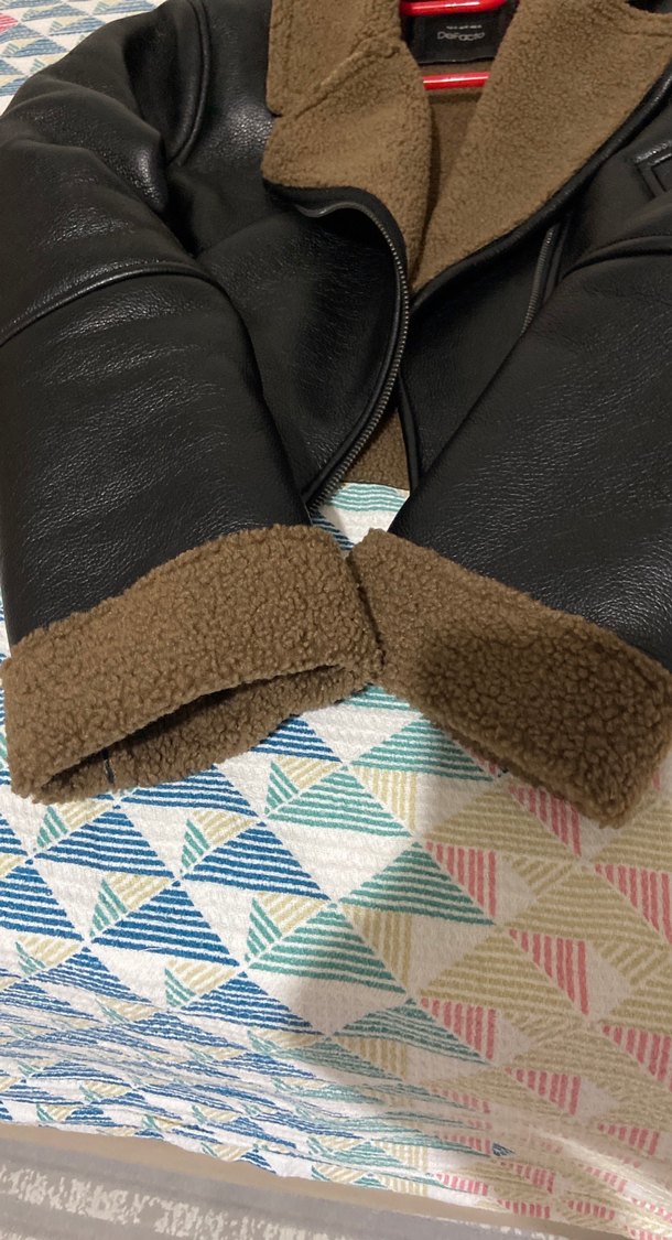 Kahverengi Deri Kadın Ceket - Görsel 4