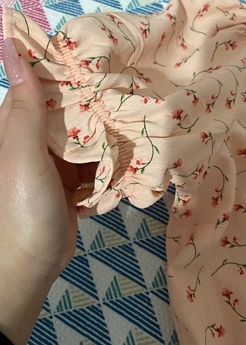 Pembe V Yaka Midi Elbise - Görsel 4