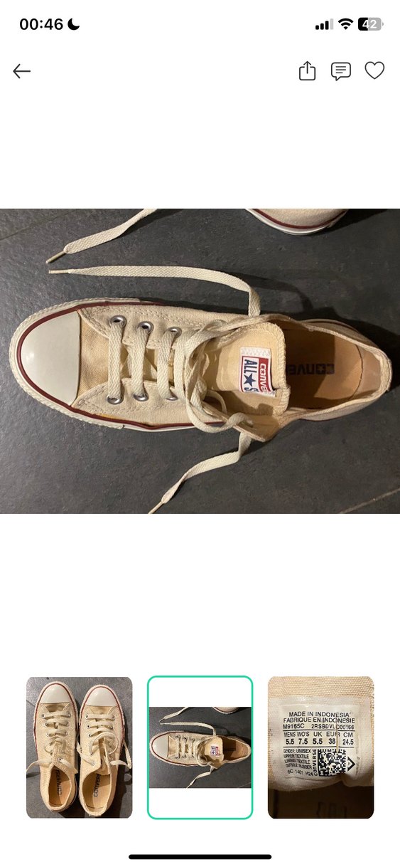 Converse Krem Sneaker — görsel 2/4