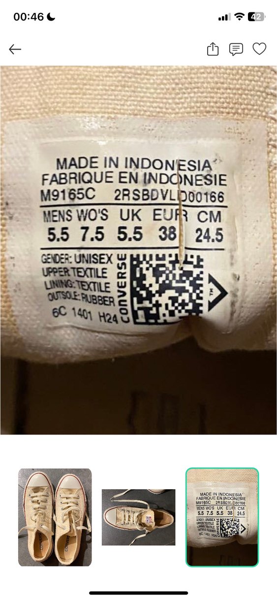 Converse Krem Sneaker — görsel 3/4
