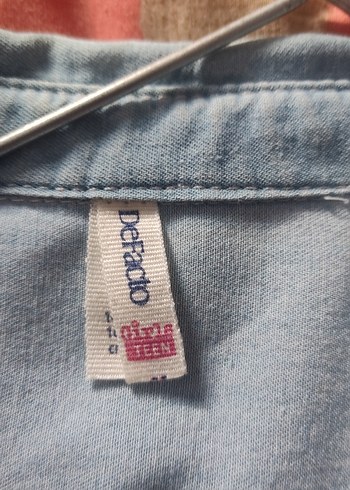 Kız çocuk kot gömlek - Görsel 2