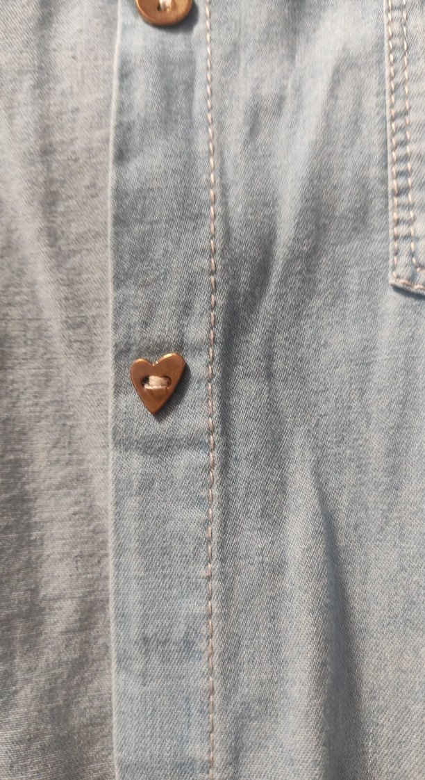 Kız çocuk kot gömlek - Görsel 3