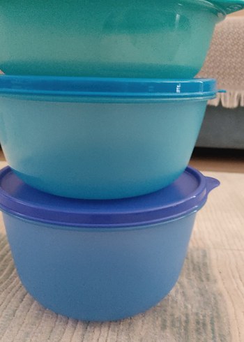 Tupperware Mavi Plastik Saklama Kapları
