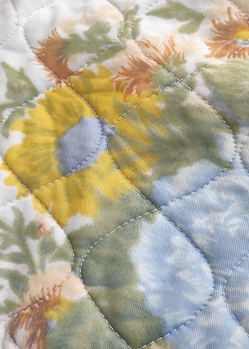 Pastel Renkli Çiçek Desenli Yatak Örtüsü - Görsel 14