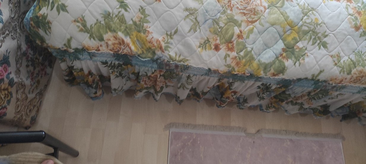 Pastel Renkli Çiçek Desenli Yatak Örtüsü - Görsel 3