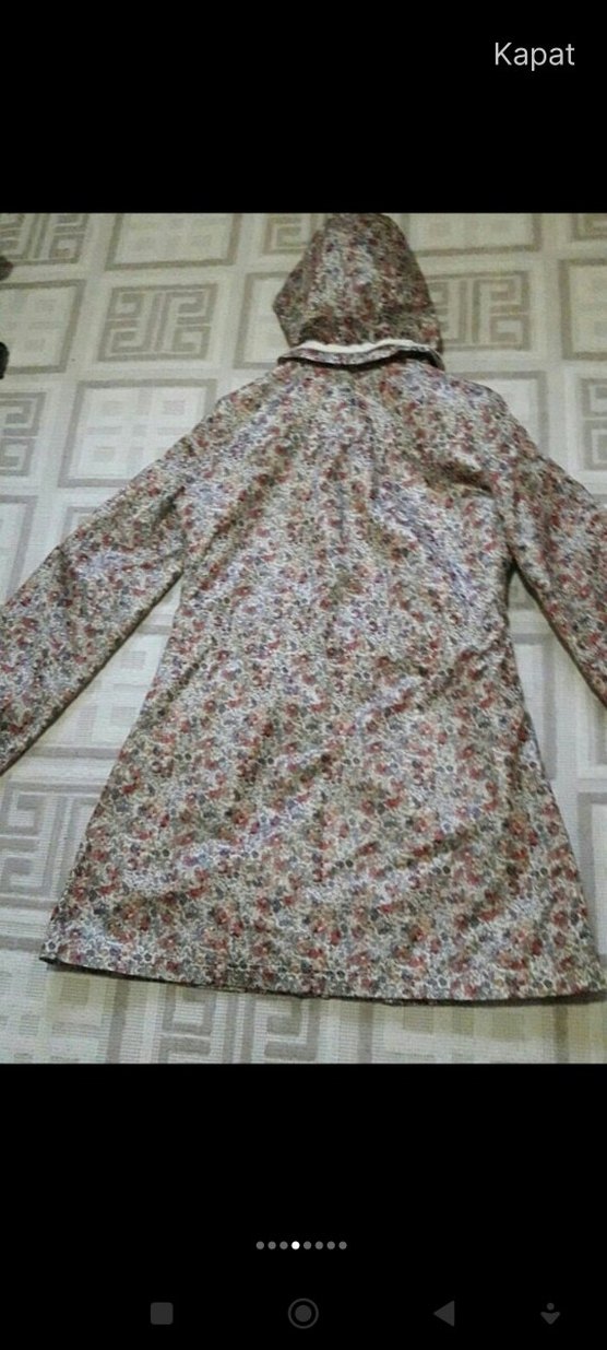 Bohem Uzun Kollu Kadın Yağmurluk - Görsel 2