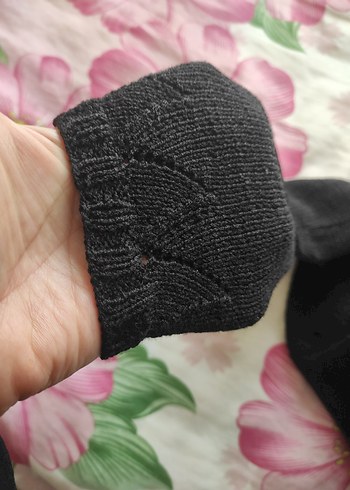 Siyah Kadın Yün Kazak - Görsel 6