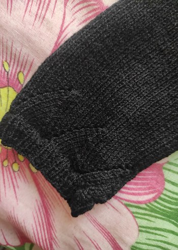 Siyah Kadın Yün Kazak - Görsel 8