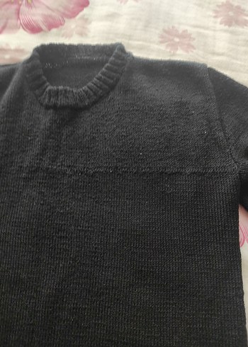 Siyah Kadın Yün Kazak - Görsel 4