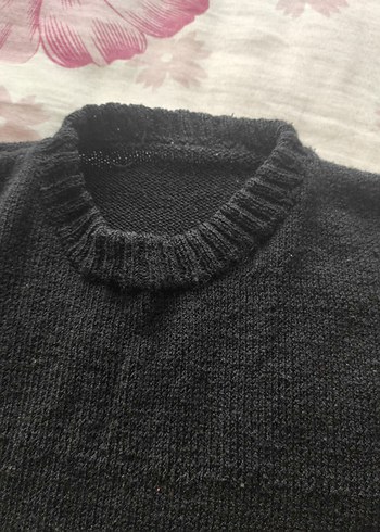 Siyah Kadın Yün Kazak - Görsel 5