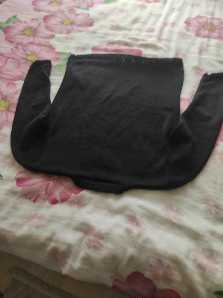 Siyah Kadın Yün Kazak - Görsel 3