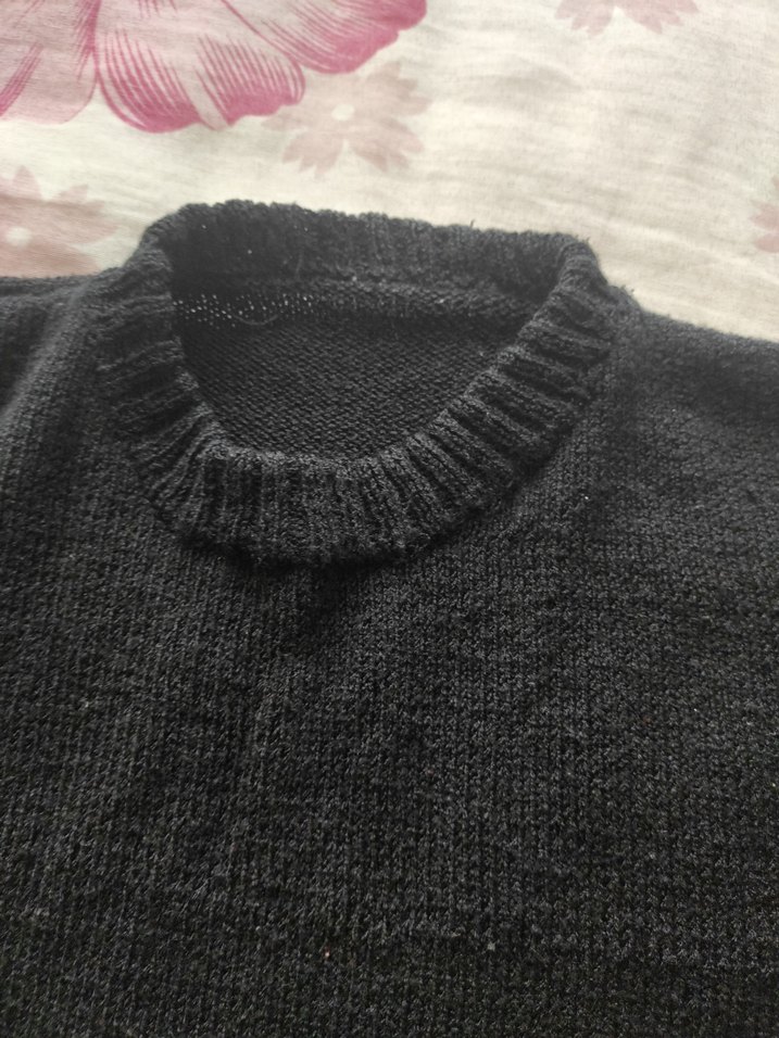 Siyah Kadın Yün Kazak - Görsel 5