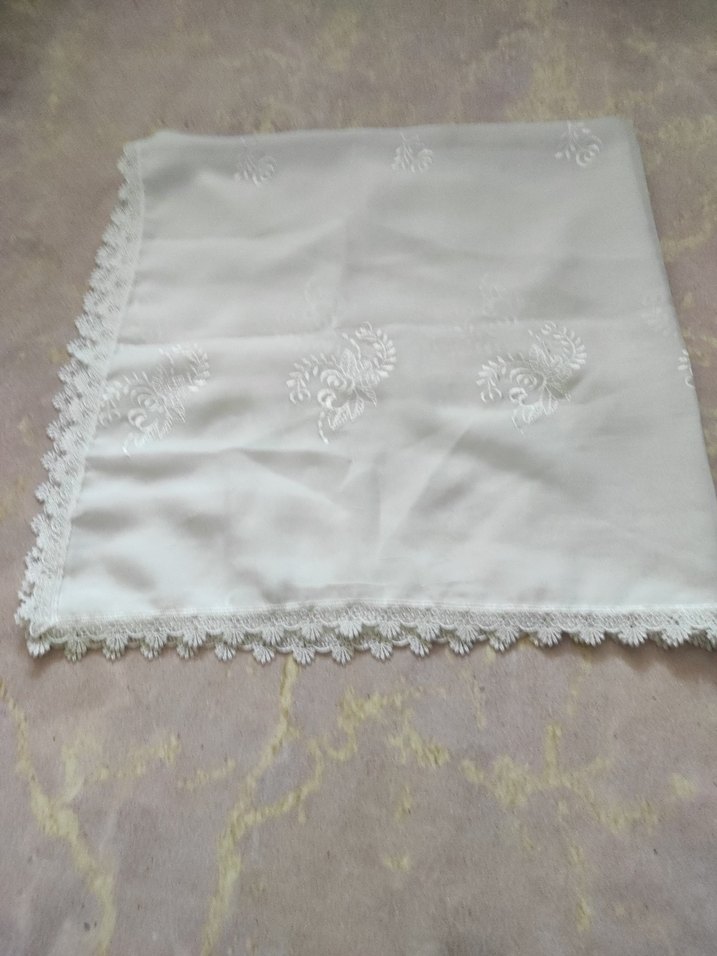 Dantel Detaylı Beyaz Kadın eşarp - Görsel 5