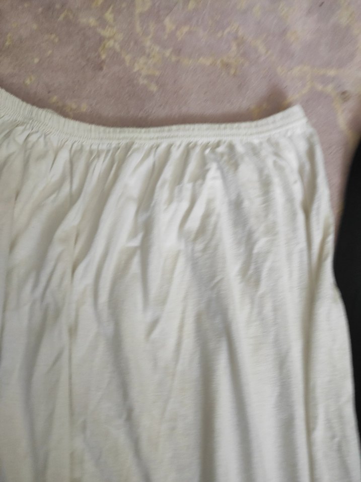 Kadın Beyaz Midi Pamuklu Salaş Etek - Görsel 3