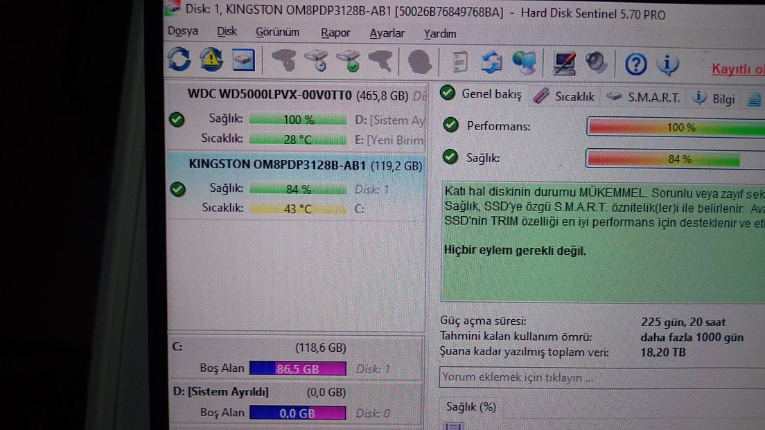 Kingston 128 GB M2 SSD - Görsel 5