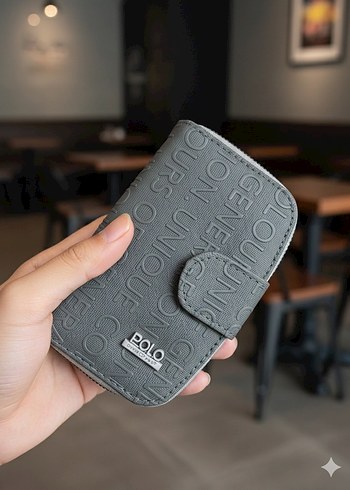 Gri Fermuarlı Deri Kadın Cüzdanı - Görsel 4