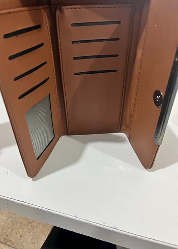 Kahverengi Deri Fermuarlı Kadın Cüzdan - Görsel 3