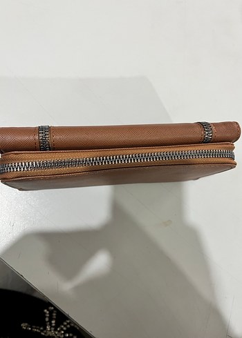 Kahverengi Deri Fermuarlı Kadın Cüzdan - Görsel 2